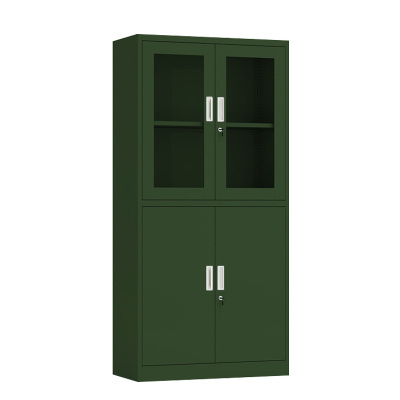 鑫升顺绿色铁皮文件柜办公室档案柜资料柜财务凭证柜钢制办公柜加厚等器