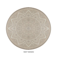 翌嘉YJ40802120 客厅沙发地毯免洗可擦圆形地垫