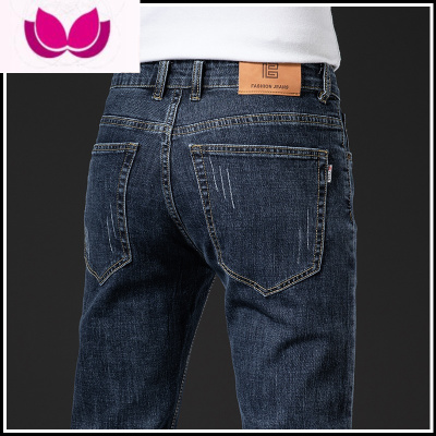 七斓新款牛仔裤男士高端宽松直筒潮流弹力休闲长裤子男百搭商务