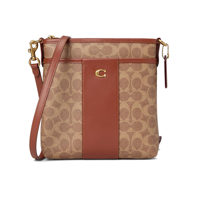 COACH女包 Kitt Messenger斜身拼色签名单肩斜挎包 经典时尚送女友礼物