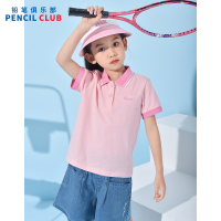 [1件3折]铅笔俱乐部童装2025夏装新款女童短袖儿童polo衫女孩翻领上衣凉爽