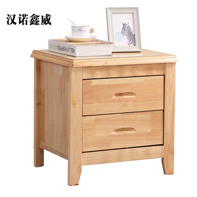 汉诺鑫威床头柜简约现代卧室床边储物柜标准款原木色50*41*50cm