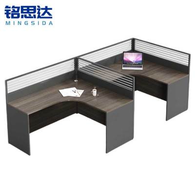 铭思达屏风工位F型双人位张