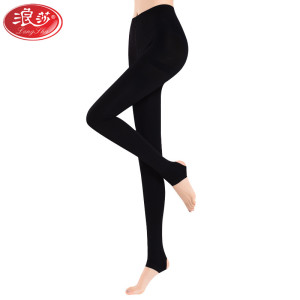 浪莎LangSha女士丝袜裤袜女春秋天鹅绒加档外穿打底踩脚连裤袜1双