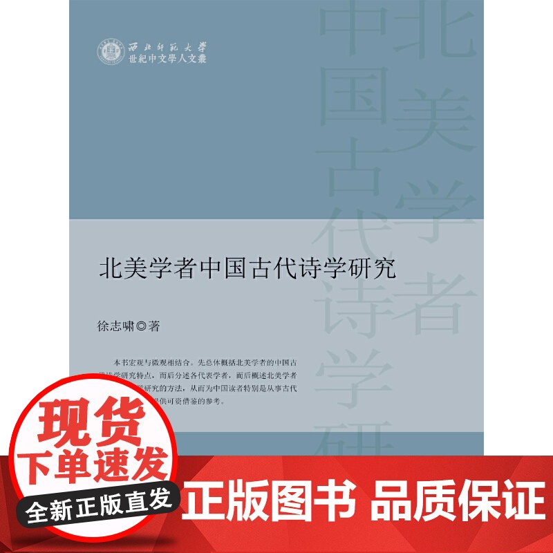 北美学者中国古代诗学研究 徐志啸 福建人民出版社 正版书籍