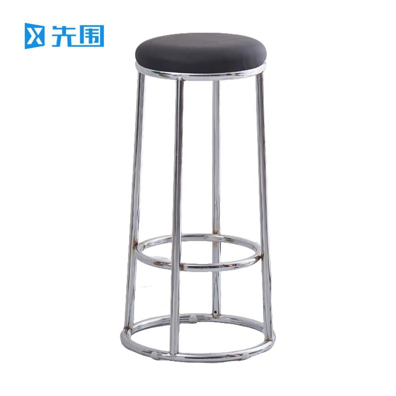 先围 高脚凳 银电镀架平面75cm高 个