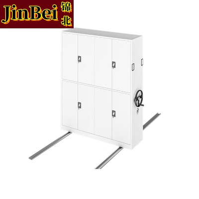 锦北手动密集架钢制移动柜档案柜轨道手摇式密集资料柜 一列二组/立方