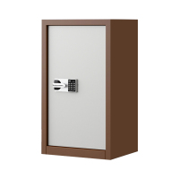 豪利特指纹电子保密柜钢制密码文件柜档案柜矮柜资料柜办公柜单门咖白:国保锁