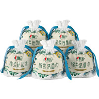 心相印(Mind Act Upon Mind)棉柔系列60片装洗脸巾(卷式袋装)5袋