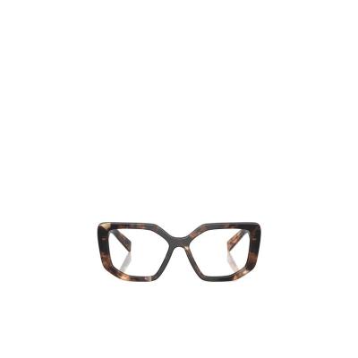 普拉达(PRADA)几何框平光镜女款醋纤材质百搭时尚修饰脸型太阳镜 多色