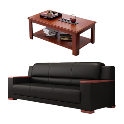 悦兴诚三人位商务沙发206*84*93cm+长茶几套