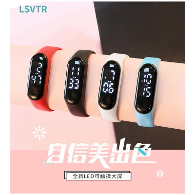 儿童手表男生电子表男童中小学生LED夜光防水时尚潮流运动手环女同款