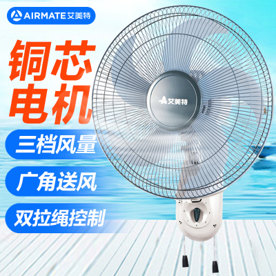 艾美特(Airmate)壁扇家用16寸双拉绳壁挂式摇头宿舍挂墙壁扇办公室电风扇FW4027-5