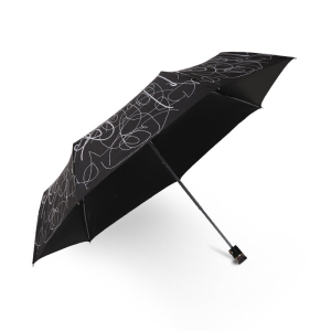 FEINUO菲诺 雨伞女太阳伞黑胶遮阳伞防晒防紫外线晴雨两用伞 千思万绪 折叠三折伞