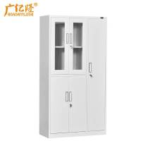 广亿隆钢制碗柜储物柜铁皮更衣柜带锁存放柜五门