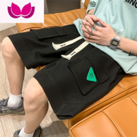 七斓高街潮工装短裤男夏季胖子大码半裤五分裤华夫格美式篮球运动中裤
