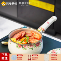 FUJIHORO 日本进口珐琅锅单柄奶锅 焖炖锅煲汤锅铸铁锅宝宝辅食锅泡面锅 单柄汤锅 16cm 1.2L奶锅