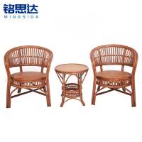 铭思达藤椅靠背椅一桌两椅套
