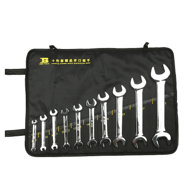 波斯(BOSI) 荧光系列精品套装开口扳手 10件套 套