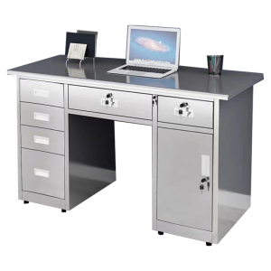 班龙不锈钢办公桌1.2m六斗一门张