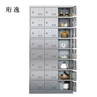 珩逸304不锈钢食堂带锁餐具柜24门碗柜钥匙锁1800*900*350