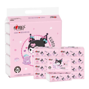 心相印手帕纸酷洛米款4层20片*10包可湿水餐巾纸