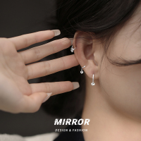 925纯银水滴耳扣女耳钉耳环耳饰小众ins风个性网红气质送女朋友老婆情人节七夕生日礼物