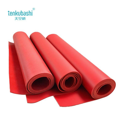 天空桥 绝缘胶皮 红色平面5mm*1.2m*5m 卷