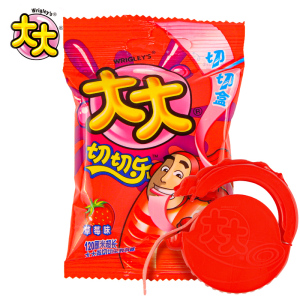大大 草莓味切切乐30g/盒 清新口气便携盒吹泡泡糖桶装童年口香糖8090后怀旧零食