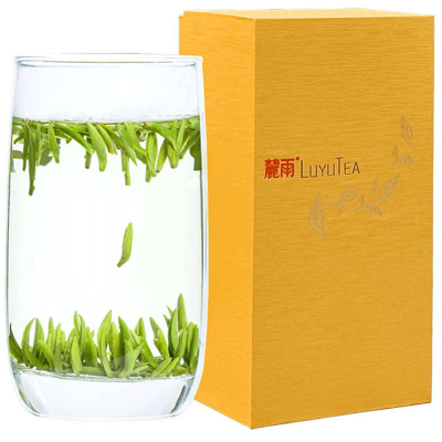 2021新茶上市麓雨金坛雀舌绿茶明前特级毛尖高山翠芽浓香型春茶竹叶茶青叶小袋包装茶叶盒装125克