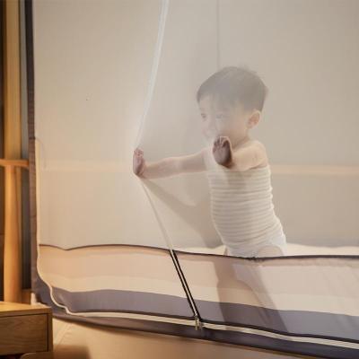 美帮汇夏季支架拉链蚊帐三开防摔儿童加密加厚1.5m1.8米床家用2