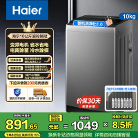 海尔(Haier)10公斤 变频 全自动 波轮洗衣机 1.0洗净比 微泡净 除菌除螨 XQB100-BZ20B0