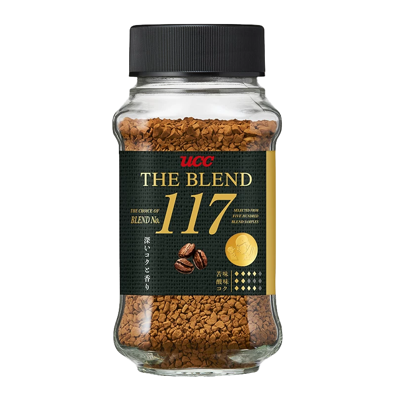 UCC日本进口117速溶黑咖啡90g纯正风味即溶冲饮精选阿拉比卡豆苏宁自营正品保障