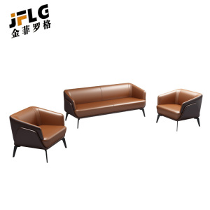 苏宁 金菲罗格 办公家具 意式轻奢高脚商务办公拼色沙发