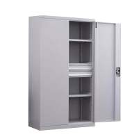 东升顺重型工具柜加厚物件工具储物柜工厂铁皮柜汽修厂零件收纳柜白色四层二抽