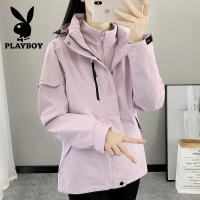 花花公子户外冲锋衣冬季男女三合一加厚工作服保暖外套