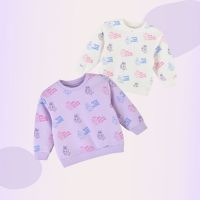 [1件3折]秋季新款女童圆领长袖T恤儿童T恤休闲百搭卡通萌趣图T恤