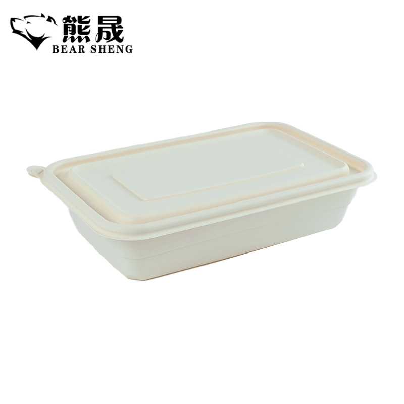 熊晟 可降解外卖饭盒 750ml 300个/箱