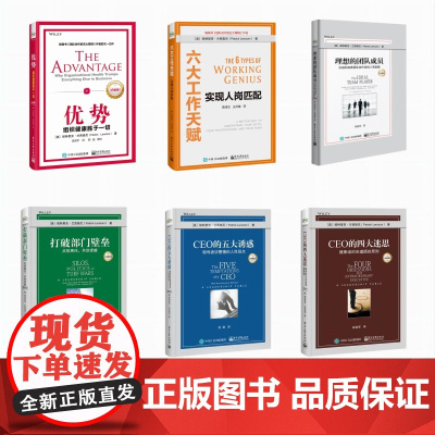 店 兰西奥尼经典著作 全6册 优势+CEO的四大迷思+CEO的五大诱惑+理想的团队成员+打破部门壁垒+六大工作天赋