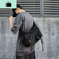 工装包机能斜挎包男街头潮流嘻哈包原宿单肩包女韩版大容量邮差包NEW LAKE