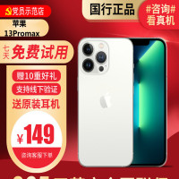 [99新]苹果/iPhone13 ProMax 银色256G 5G全网通 双卡双待 苹果 二手手机13ProMax
