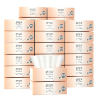 舒可乐 可湿水抽取式纸面巾4层40抽每包原生木浆抽纸纸巾实惠装餐巾纸家庭装纸抽卫生纸家用母婴可用 40包箱装