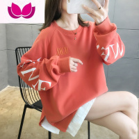 七斓假长袖t恤女2023新款韩版上衣潮T胖mm宽松加肥加大码卫衣