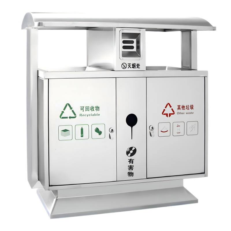 优诗提念YSTN-LJT005不锈钢分类垃圾桶(计价单位:个)银色