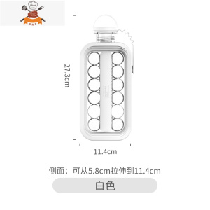 制冰水壶二合一冰球壶冻冰块模具制冰盒密封便携家用自制冰球冰格 敬平 白色