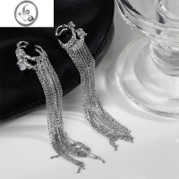 JiMi质感流苏耳挂轻奢小众设计无耳洞耳骨夹女夸张无痛耳饰显脸小耳环