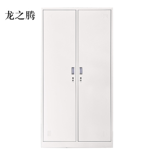 龙之腾加厚二门钢制更衣柜员工柜铁皮职工储物柜带锁存包柜鞋柜