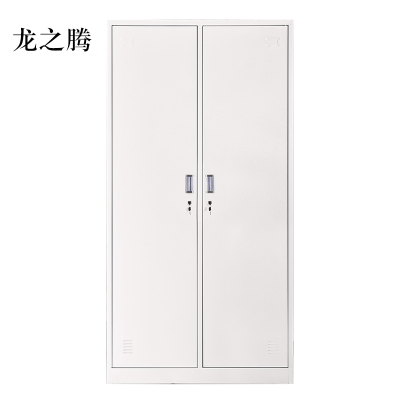 龙之腾加厚二门钢制更衣柜员工柜铁皮职工储物柜带锁存包柜鞋柜