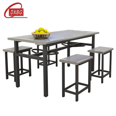 DXBG不锈钢冷轧钢餐桌学生食堂公司职员户外桌椅组合1.2米餐桌+4把椅
