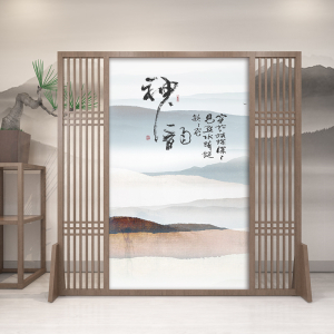 BONJEAN新中式实木屏风隔断墙客厅玄关入户定制酒店卧室装饰遮挡家用座屏